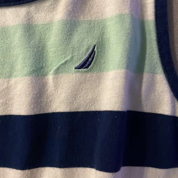 Nautica girls size 8/10 jumper/romper. In good used condition. Multi colored. - Picture 5 of 8